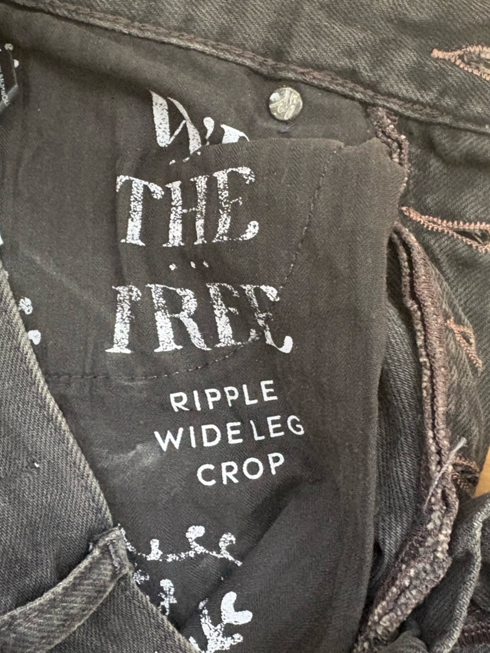 NWT Free People Ripple wide leg crop jeans - Picture 11 of 15